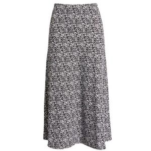 NWT Halogen Bias Cut A-line Skirt Black & White Leo Dot Size Medium Petite